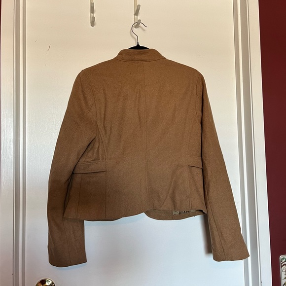 Vintage/retro Old Navy golden camel poly/wool blazer. - Picture 3 of 9